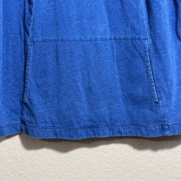 Women’s J Jill Pure Jill Indigo Top Size XS Blue 3/4 Sleeve Knit Pullover Pocket - Picture 5 of 7